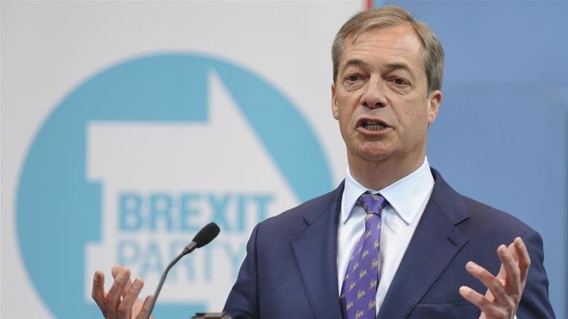 Brexit Party’s Farage Pledges not to Challenge Conservatives in Election